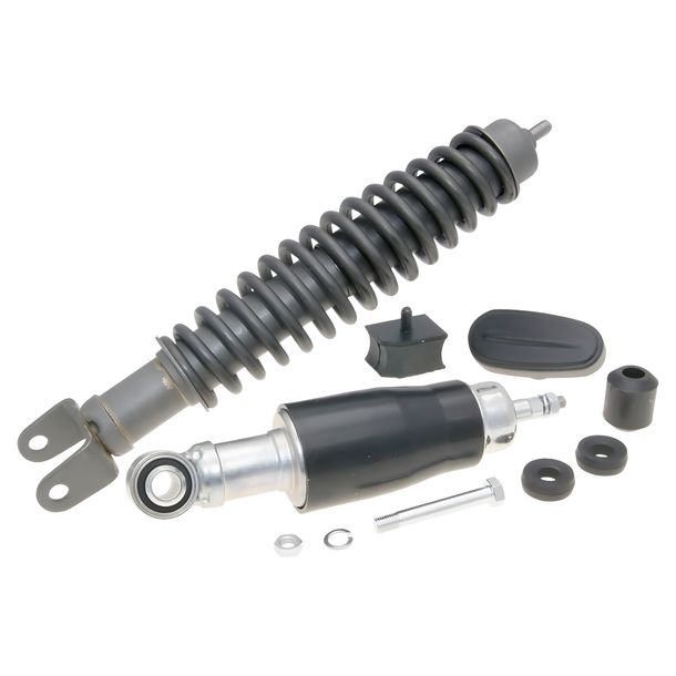 Suspension kit /shock absorber set phosphated/black for Vespa Primavera, ET3 125, Vespa 50, PK50