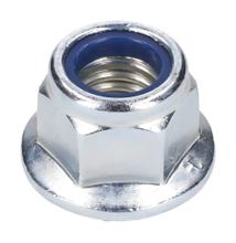Matice s flange M12 samozamykací, pozinkovaná