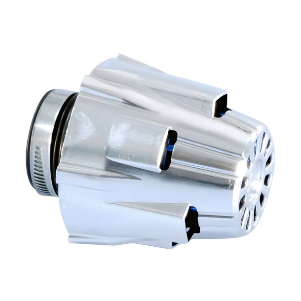 Polini Blue Air Box Air Filter 37 mm Straight Chrome-Black