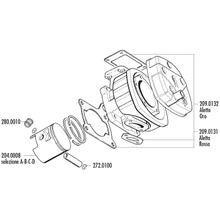 Zylinder Dichtungssatz Polini für Cagiva Planet, Raptor 125, Aletta Rossa
