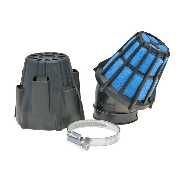 Luftfilter Polini Blue Air Box 46mm 30° schwarz-blau