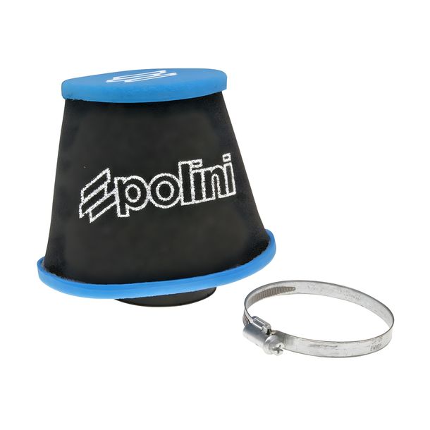 Polini Big Evolution air filter 48mm straight black-blue