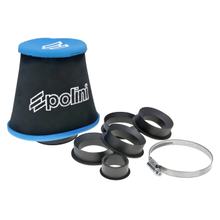 Luftfilter Polini Big Evolution 28-55mm gerade schwarz-blau