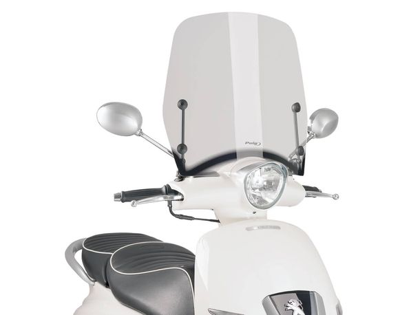 Pare-brise Puig T.S. transparent/clair pour Peugeot Django 50, 125, 150