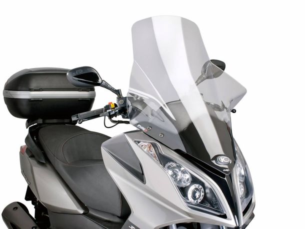 Pare-brise Puig V-Tech Touring transparent/clair pour Kymco Downtown 125i, 300i ABS 09-14
