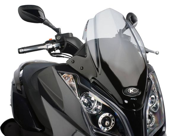 Puig V-Tech Sport Smoke Windscreen for Kymco Downtown 125i, 300i ABS 09-14