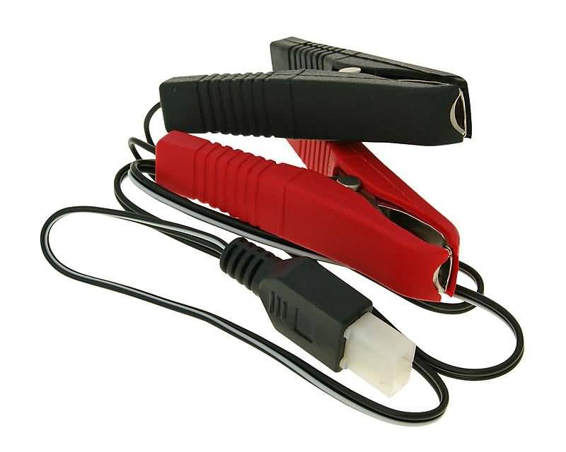 Juego De Cables Con Abrazaderas De 75 Cm Para Cargador De Batería - Con Conector SAE