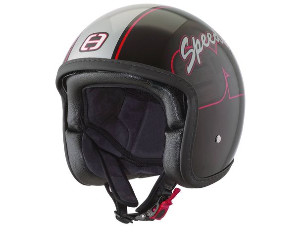 Helm Speeds Jet Danger Cult Graphic schwarz / silber glänzend Größe S (55-56cm)