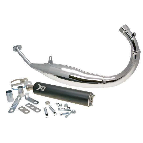 Auspuff Tecnigas XS mit Zulassung, chrom für Rieju, Beta, Motorhispania