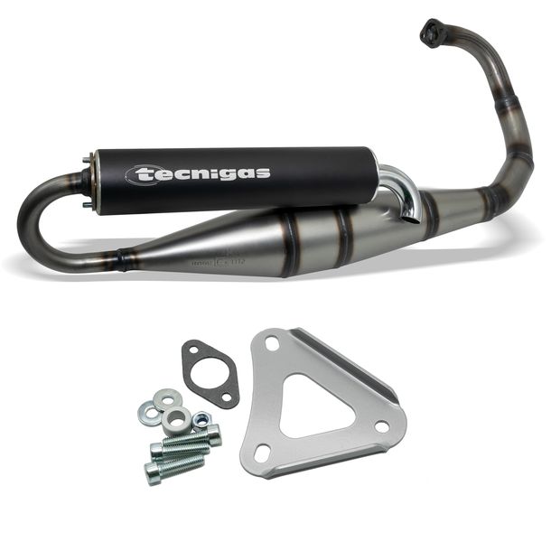 Auspuff Tecnigas Next-R mit Zulassung für Yamaha BWS NG, MBK Booster Aprilia SR AC Rocket Bump Slider Stunt Spy Amico Spirit GL Zuma II 50 ccm