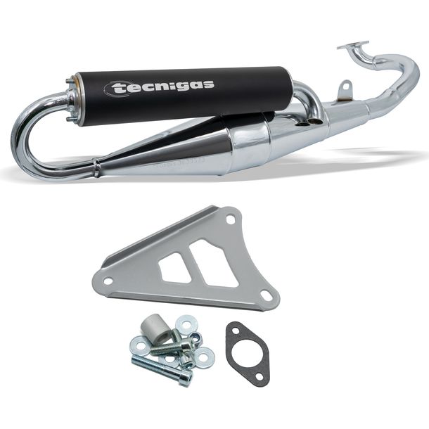 Auspuff Tecnigas Next-R Chrom für Minarelli 100 2T