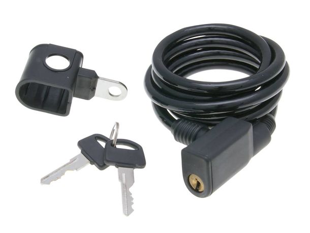 Câble antivol de sécurité urbaine 450P d=8 mm L=150 cm avec support