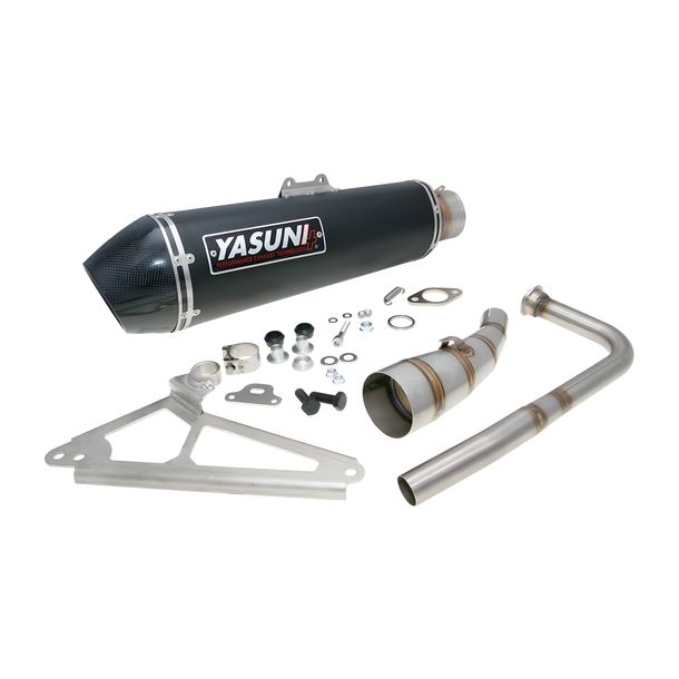 Auspuffanlage Yasuni Scooter 4 Black Edition mit Zulassung, Carbon für Honda SH i PCX i.e. 125 / 150 ccm