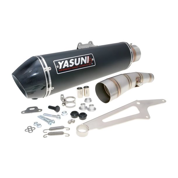 Sistema de escape de carbono Yasuni Scooter 4 Black Edition para Honda SH i 300 cc fabricado en 2007