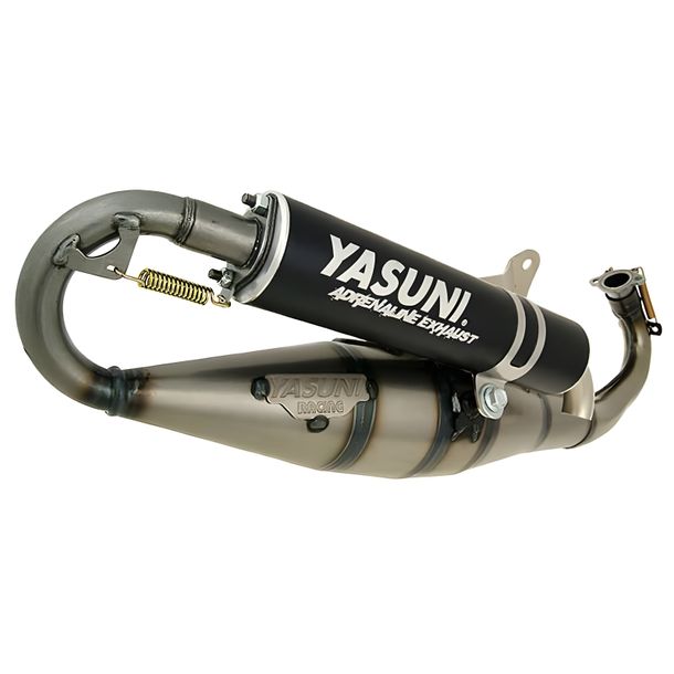 Impianto di scarico Yasuni Carrera 16 nero per Piaggio Typhoon, Gilera Runner Aprilia SR R LC Street NRG Power AC Extreme Zip SSL 25 2 Sfera Restyling MC2