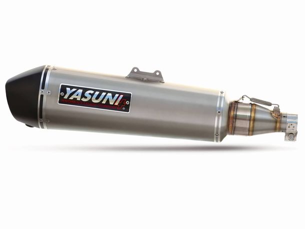 Sistema di scarico Yasuni Scooter 4 effetto titanio per Gilera Runner VX ST VXR, Aprilia Sportcity, Piaggio, Carnaby SR Max Beverly RST 4V, ovvero X10 MP3 Cube Yourban