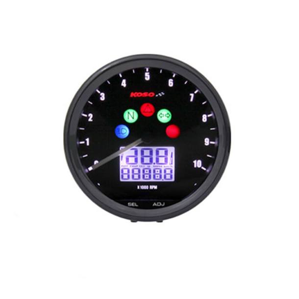 Tach Koso digital Tachometer Multimeter d64 Custom Style schwarz 10000 U/min – Bild 2