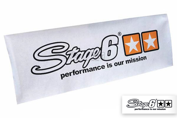 Banner Stage6, 70x200cm, fleece, ongeweven, wit