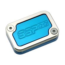 Tampa do Cilindro Mestre Stage6 para Aprilia SR50 azul anodizado