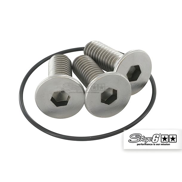 Kit de anillo/tornillo para placa adaptador de escape Stage6 R/T 70cc, Piaggio
