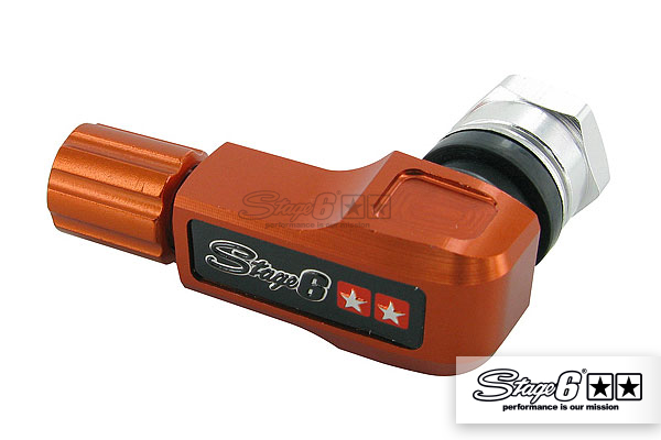 Reifenventil Stage6 CNC, 90° gewinkelt, orange