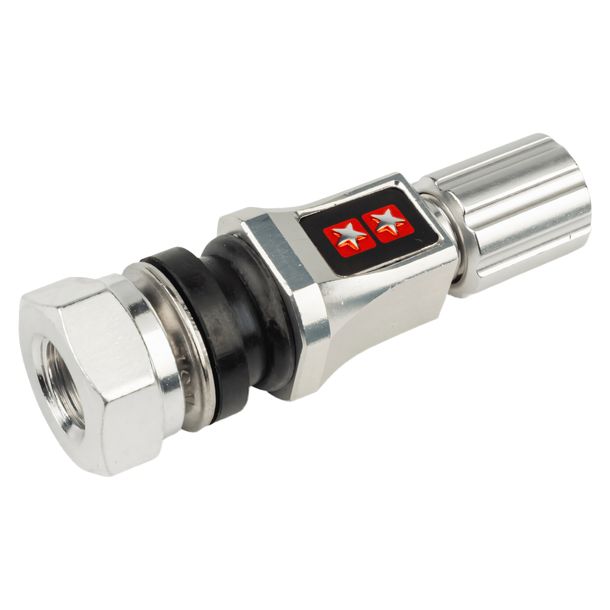 Ventil pneumatiky Stage6 CNC, rovné, chromované