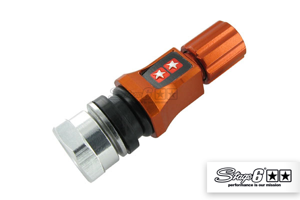 Reifenventil Stage6 CNC, gerade, orange