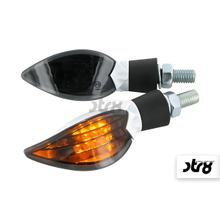 Blinker STR8 Curve Led Black Line weiß mit Straßenzulassung(AUSLAUF)