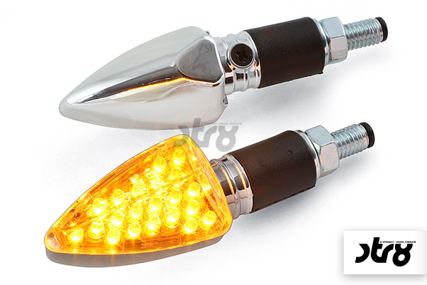 Blinker STR8 Demon II mit Prüfzeichen verchromt(AUSLAUF)