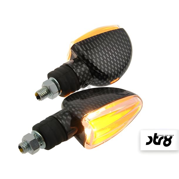 Blinker STR8 Demon Klarglas carbon(AUSLAUF)