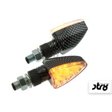 Blinker STR8 Fighter Led klarglas carbon mit Straßenzulassung(AUSLAUF)