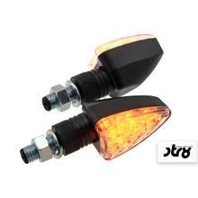 Blinker STR8 Fighter Led klarglas schwarz mit Straßenzulassung(AUSLAUF)