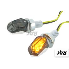 Blinker STR8 Led Mini 2 Black Line weiß getönt mit Straßenzulassung
