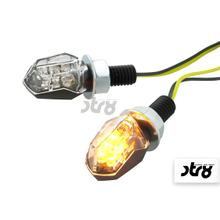 Blinker STR8 Led Mini 2 schwarz transparent mit Straßenzulassung(AUSLAUF)