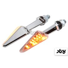 Blinker STR8 Micro 2 Stück chrom mit Straßenzulassung(AUSLAUF)