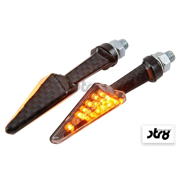 Blinker STR8 Micro mit Prüfzeichen, 2er Set, matt new carbon(AUSLAUF)