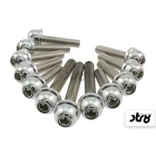 Jeu de vis pour couvercle moteur / couvercle variateur STR8, argenté pour Minarelli