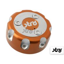 Tankdeckel STR8 CNC RACING für Yamaha / MBK Roller für Derbi Senda orange(AUSLAUF)