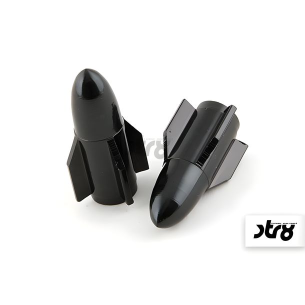 Tapones válvulas Rocket STR8, negro