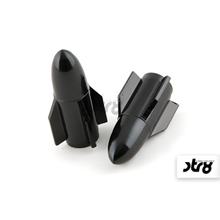 Ventilkappen aus Kunststoff Rocket STR8 schwarz