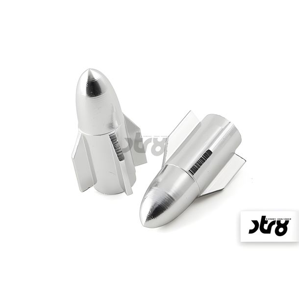 Ventilkappen Rocket STR8 verchromt