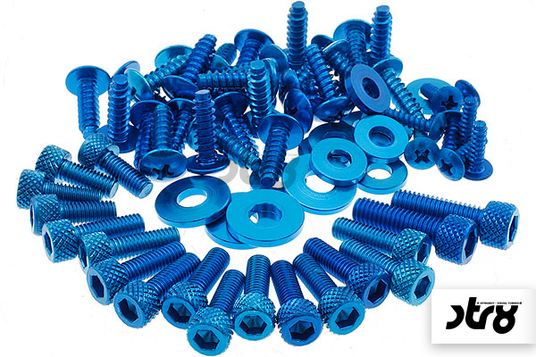 Juego de tornillos de carenado STR8 MBK Nitro/Yamaha Aerox 50cc, azul (OUTLET)