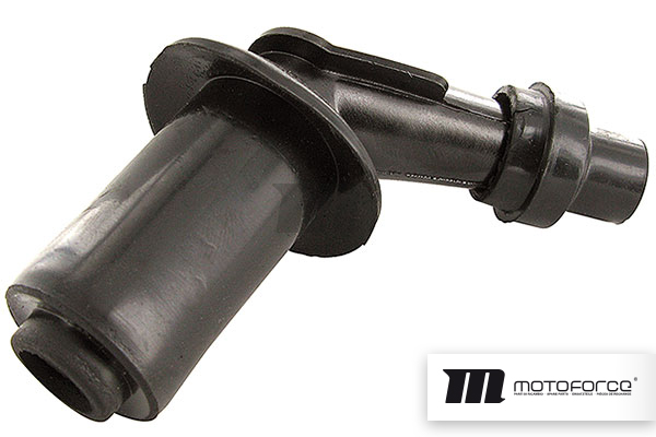 Zündkerzenstecker Motoforce Kunststoff lang 45 Grad schwarz