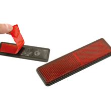 Réflecteur arrière rectangulaire autocollant rouge 91 x 25 mm Vicma