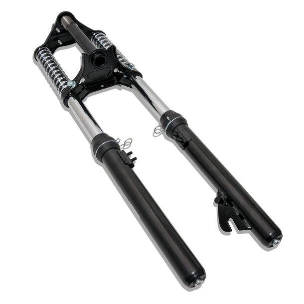 Fourche avant Sport EBR, fourche à suspension, chromée, noire, pour cyclomoteur Piaggio Vespa Ciao