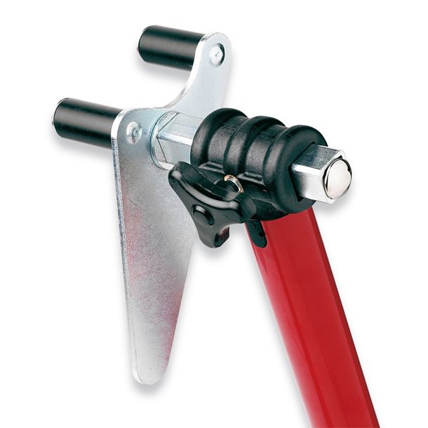 Swinging supports for front stand to fork
