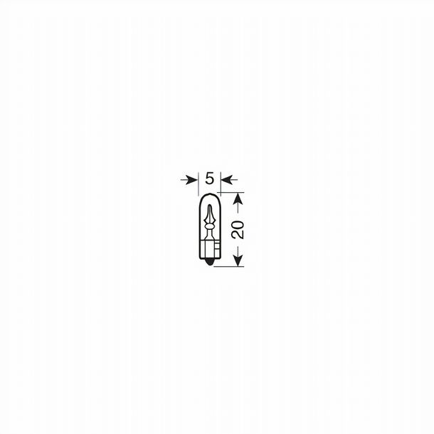 Ampoule à incandescence OSRAM 2722 12V2W, 1 pièce