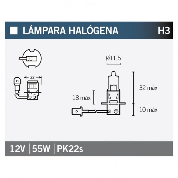 Glühlampe Leuchtmittel OSRAM 64151NBP H3, 1 Stück