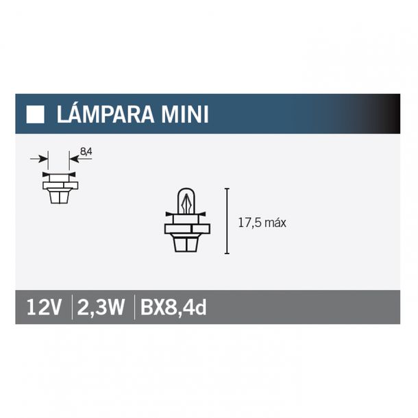 Glühlampe Leuchtmittel OSRAM 2723MFX6 BX8,4d, 1 Stück