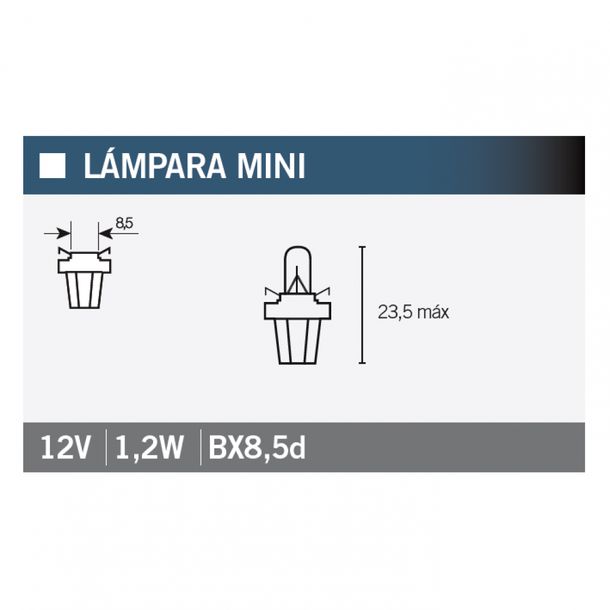 Glühlampe Leuchtmittel OSRAM 2721MFX BX8,5d 12V1,2W, 1 Stück
